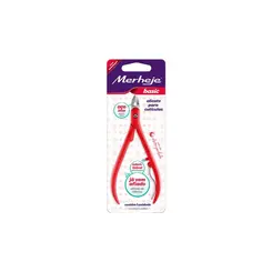 Alicate Cuticulas Perolado Vermelho Merheje Contem 1 Unidade
