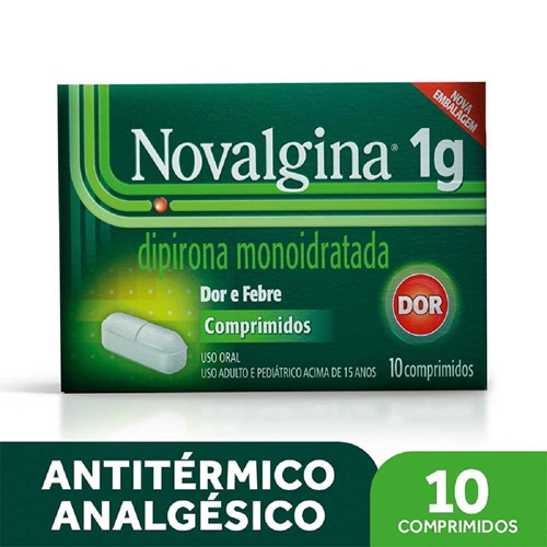NOVALGINA 1G C 10 COMP - Analgésico Novalgina 1g Com 10 Comprimidos ...