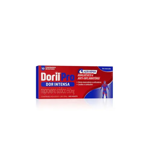 Dorii pro Naproxeno Sódico 550mg Com 10 Comprimidos