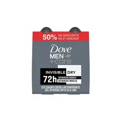 Kit Desodorante RollOn Dove Men+Care Invisible Dry 2 Unidade
