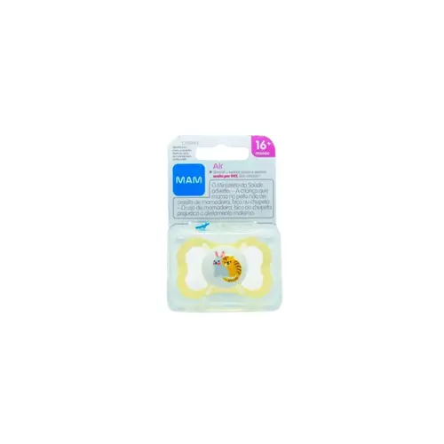 Chupeta MAM Air Cor Amarelo 16+ Com 1 Unidade