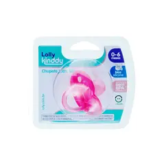Chupeta Lolly Kinddy Silicone Tamanho 1 Rosa Com 1 Unidade