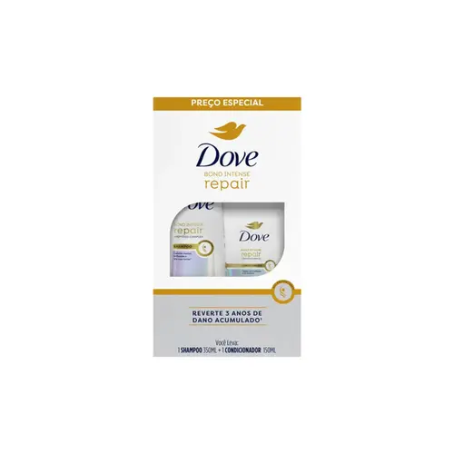 Kit Dove Bond Intense Repair Shampoo 350ml + Condicionador 150ml