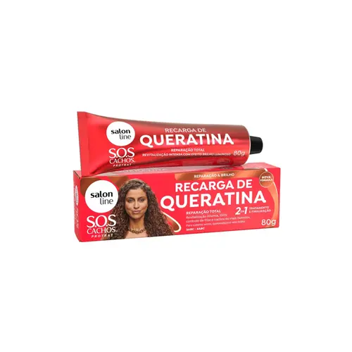 Recarga de Queratina Reparação Total S.O.S Cachos Com 80g