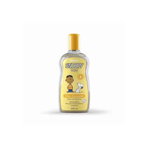 Óleo Corporal Snoopy Baby Poder da Melanina Com 200ml