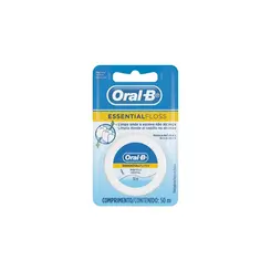 Fio Dental Oral-B Essential Floss Encerado Com 50m Contem 1 Unidade