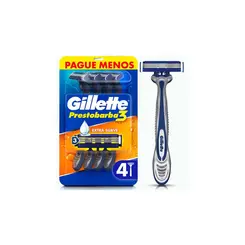 Aparelho de Barbear Gillette Prestobarba 3 Com 4 Unidades