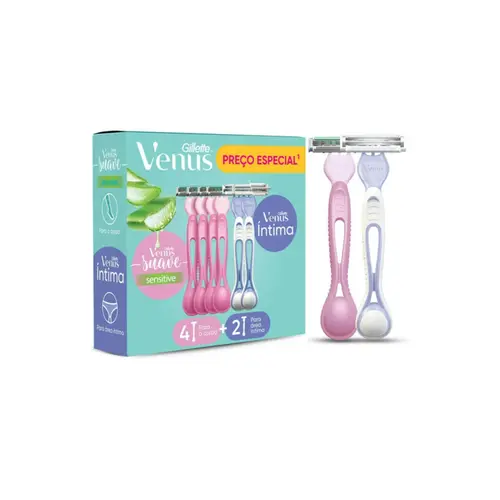 Refil Gillette Venus Pele Sensível Com 2 Unidades