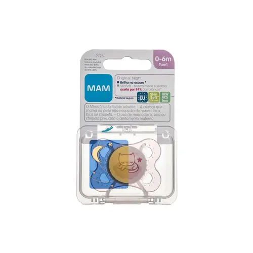 Chupeta MAM Original Night Rosa Tamanho 1 Com 1 Unidade