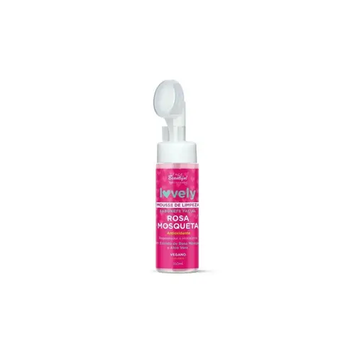Mousse de Limpeza Facial Lovely Rosa Mosqueta Com 150ml
