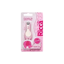 Cortador De Unha Infantil Ricca Rosa Contem 1 Unidade
