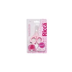 Tesoura de Unha Ricca Baby Colors Rosa Contem 1 Unidade