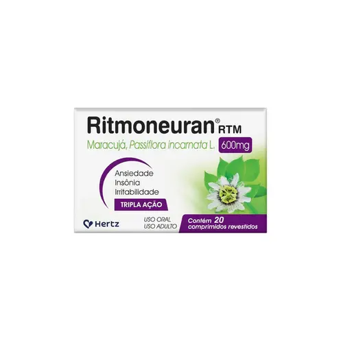 Ritmoneuran RTM 600mg Kley Hertz Com 20 Comprimidos