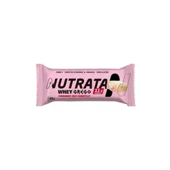 Barra Whey Grego Nutrata Morango Com Chantilly Com 40g