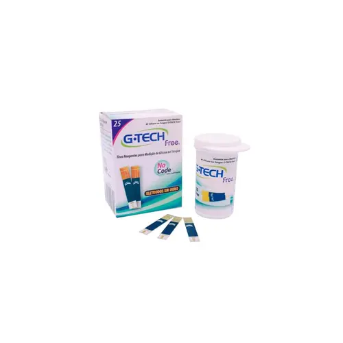 Tiras Reagentes G-tech Free Com  25 Tiras
