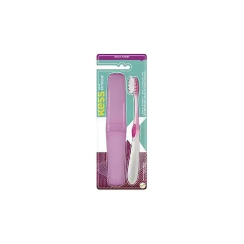 Escova Dental Kess Pro Com Porta Escova Contem 1 Unidade