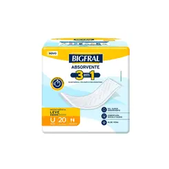 Absorvente Geriátrico Bigfral 3 em 1 Unissex Com 20 Unidades
