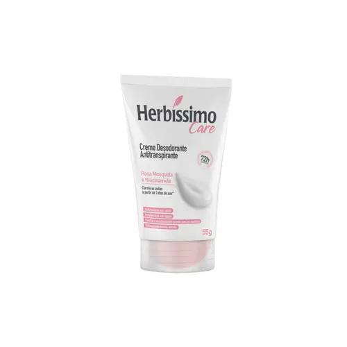 Desodorante Creme Herbíssimo Care Rosa Mosqueta e Niacinamida Com 55g
