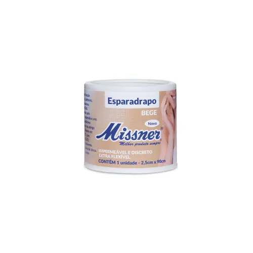 Esparadrapo Missner Bege 2,5cm X 0,90m Com 1 Unidade