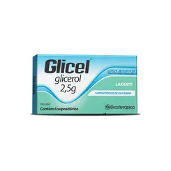 Glicel 2,5g Supositório Adulto 6 Unidades