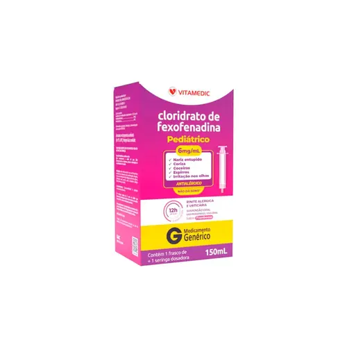 Cloridrato de Fexofenadina 6mg/ml Vitamedic Suspensão Oral Com 150ml