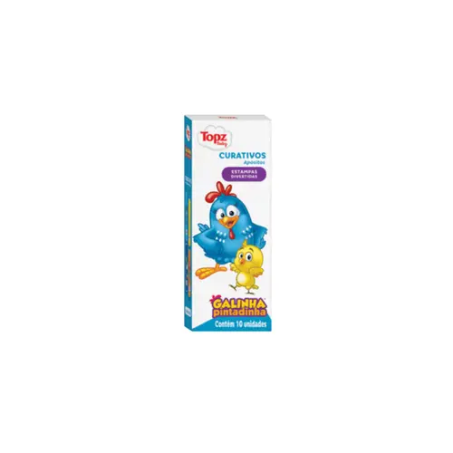 Curativo Topz Baby Galinha Pintadinha Com 10 Unidades