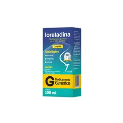 Loratadina 1mg/ml Xarope 100ml  sabor abacaxi + copo medidor Airela