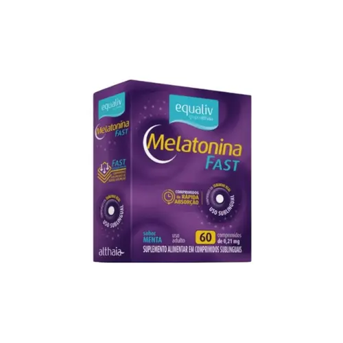 Melatonina Fast Menta Equaliv Com 60 Comprimidos Sublinguais