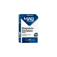 Mag Plus Magnésio Dimalato 400mg Herbamed Com 60 Cápsulas
