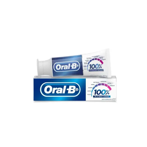 Creme Dental Oral-B 100% de Sua Boca Cuidada Menta Com 70g