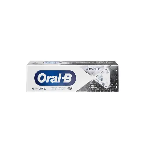 Creme Dental Oral-B 3D White Mineral Clean Carvão Com 70g