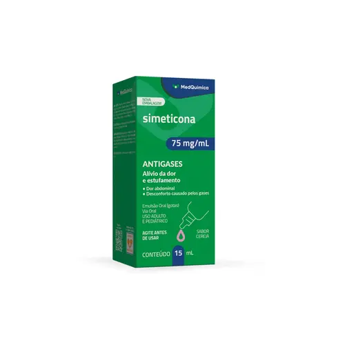 Simeticona 75mg/ml Gotas 15ml Sabor Cereja