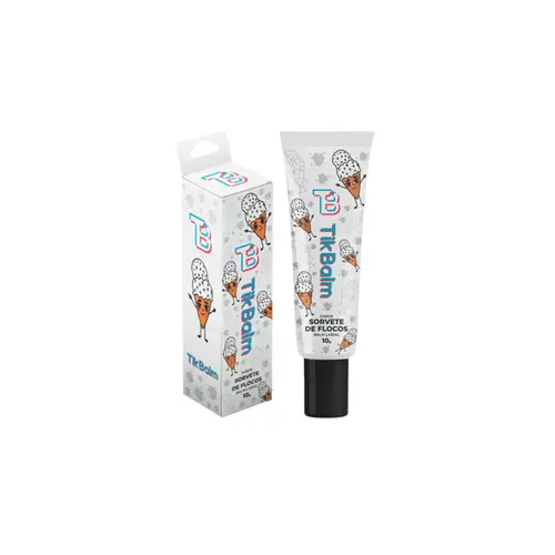 Hidratante Balm Labial TikBalm Sabor Sorvete de Flocos Com 10g