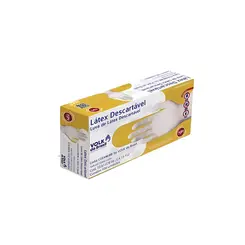 Luva de Látex Volk com Amido G Com 100 Unidades