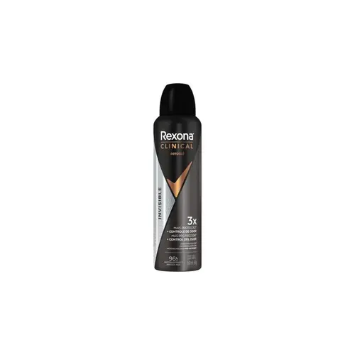 Antitranspirante Aerossol 96h Rexona Clinical Men Invisible 150ml Spray