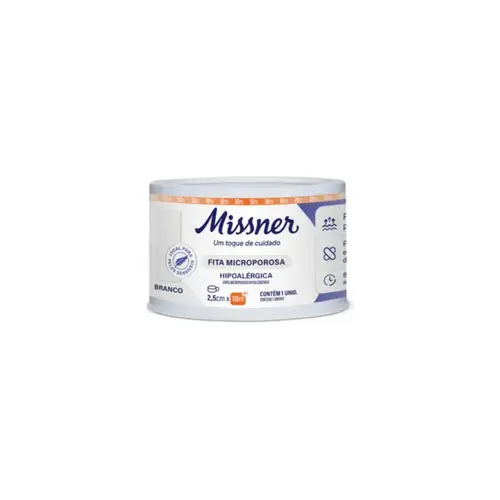 Fita Microporosa Missner 2,5cm X 10m Com 1 Unidade