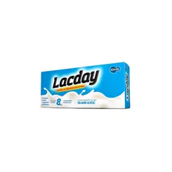 Lacday Enzima DIgestiva Lactase Com 8 Comprimidos Mastigáveis