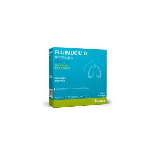 Fluimucil D Acetilcisteína 600mg Granulado Com 16 Envelopes