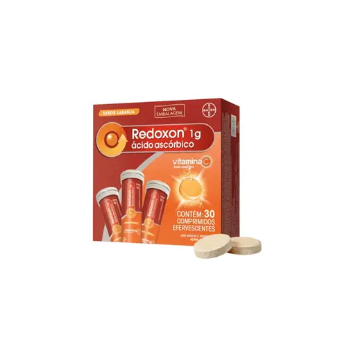 Redoxon Vitamina C 1g Laranja Com 30 Comprimidos Efervescentes
