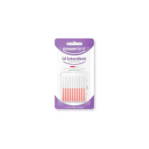 Escova Interdental Cilindrica Extra Fina 3mm Powerdent Com 10 Unidades