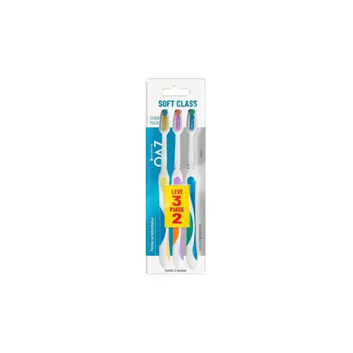Escova Dental Soft Class OAZ Com 3 Unidades