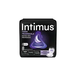 Absorvente Intimus Noite Tranquila Suave Com Abas 8 Unidades