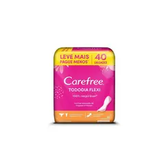 Protetor Diário Carefree Tododia Flexi Sem Fragrância Com 40 Unidades