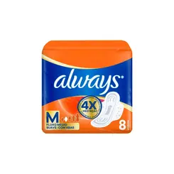 Absorvente Always Suave M Com Abas Com 8 Unidades