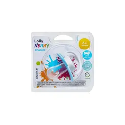 Chupeta Lolly Joy Silicone Azul Tamanho 2 Com 1 Unidade