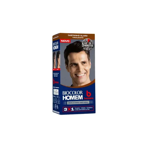 Tonalizante Biocolor Homem Bozzano Castanho Claro 1 Unidade