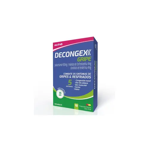 Decongex Gripe Ache Com 10 Cápsulas