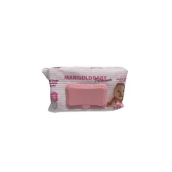 Toalha Umedecida Marigold Premium Rosa Com 120 Unidades