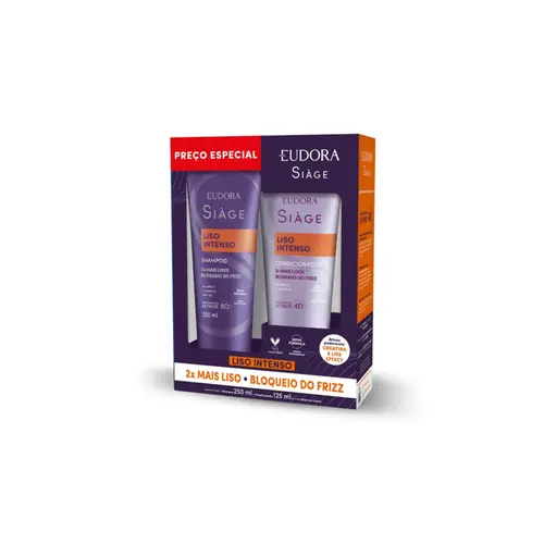 Kit Siàge Eudora Liso Intenso Shampoo 250ml + Condicionador 125ml