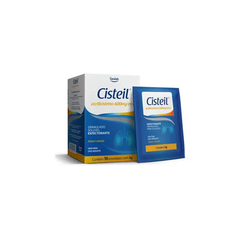 Cisteil Acetilcisteína 600mg Geolab Com 10 Saches